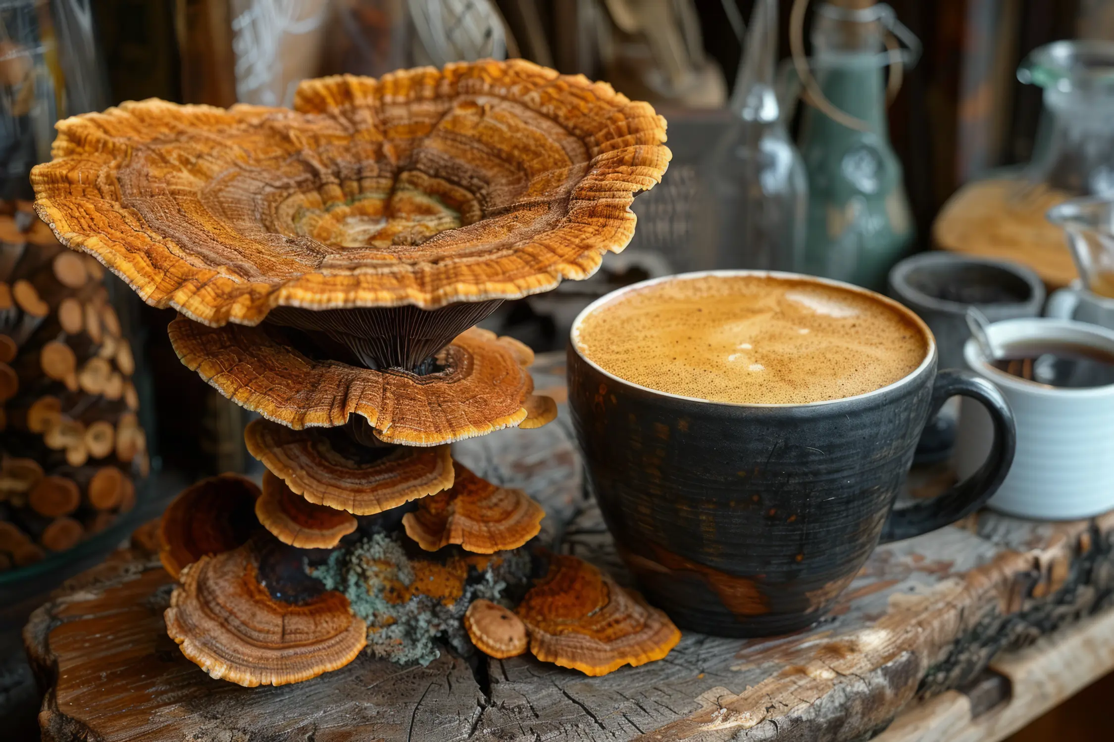 chaga mushroom variety with coffee alternative healthy coffee blend