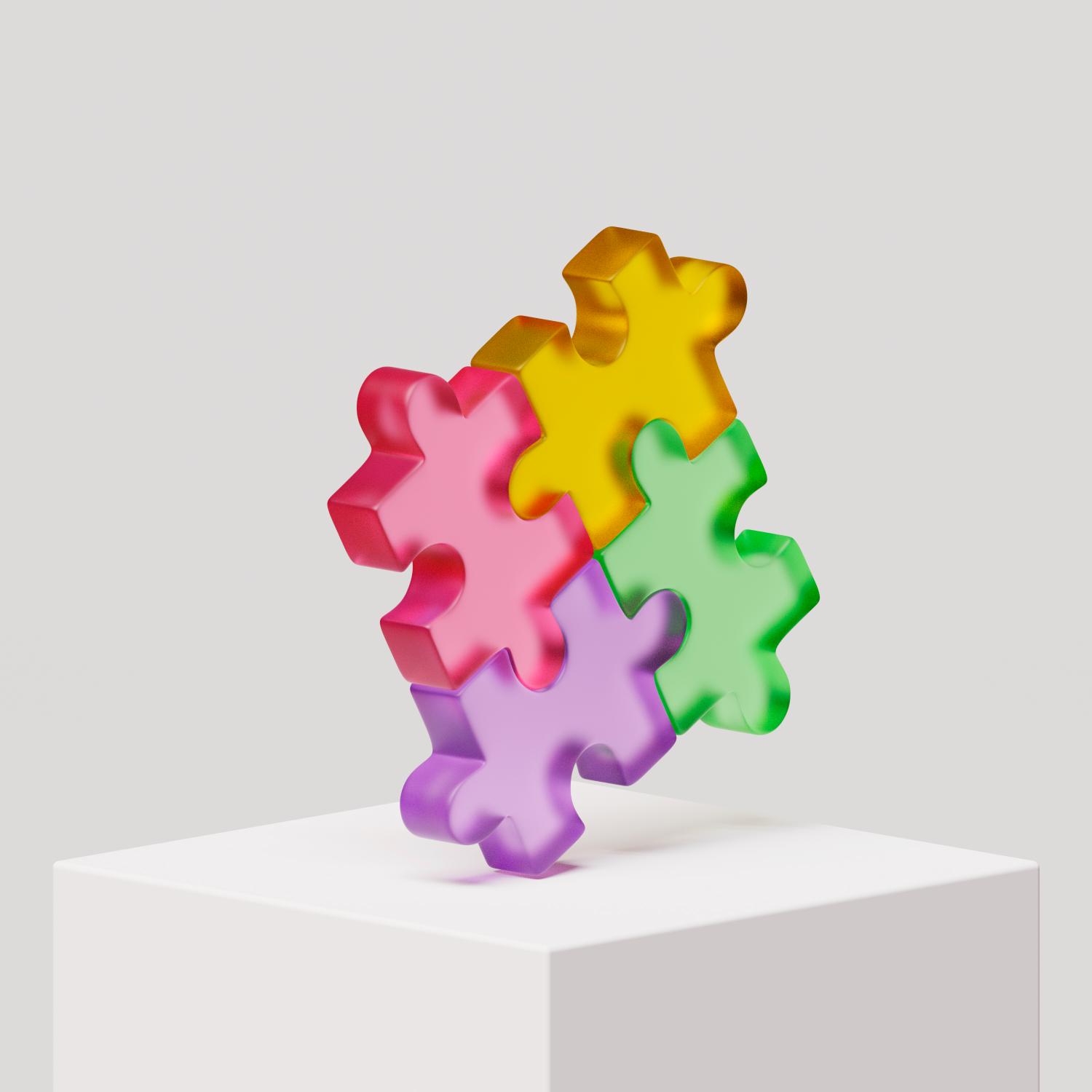 3d view puzzle pieces 1